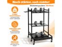 LEMLIT Gartengerätehalter Organizer Schwarz Metall Bild 3