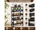 LEMLIT Küchenwagen 5 Ebenen Braun/Schwarz Mit Schubladen Bild 1