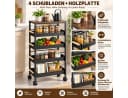 LEMLIT Küchenwagen 5 Ebenen Braun/Schwarz Mit Schubladen Bild 3