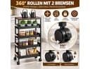 LEMLIT Küchenwagen 5 Ebenen Braun/Schwarz Mit Schubladen Bild 4