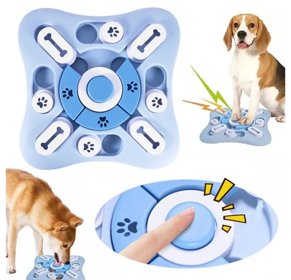 LEMLIT Interaktives Hundespielzeug Blau mit Puzzle-Design - Bild 2