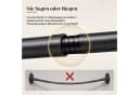 BlingBin Gardinenstange Industriell Schwarz Ausziehbar 120-212 cm Bild 4