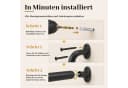 BlingBin Gardinenstange Industriell Schwarz Ausziehbar 120-212 cm Bild 5
