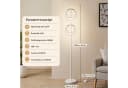 BlingBin Stehlampe LED Doppelring Silber 21W 4500K Bild 3
