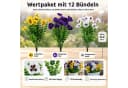 BlingBin Kunstblumenstrauß 12 Bündel Bunt UV-beständig Bild 1