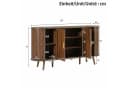 BlingBin Sideboard 150cm Holzoptik Schiebetüren Skandinavisch Bild 5