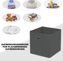 BlingBin Faltbox Aufbewahrungsbox 10er Set Grau mit Griff Bild 1