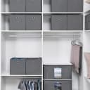 BlingBin Faltbox Aufbewahrungsbox 10er Set Grau mit Griff Bild 3
