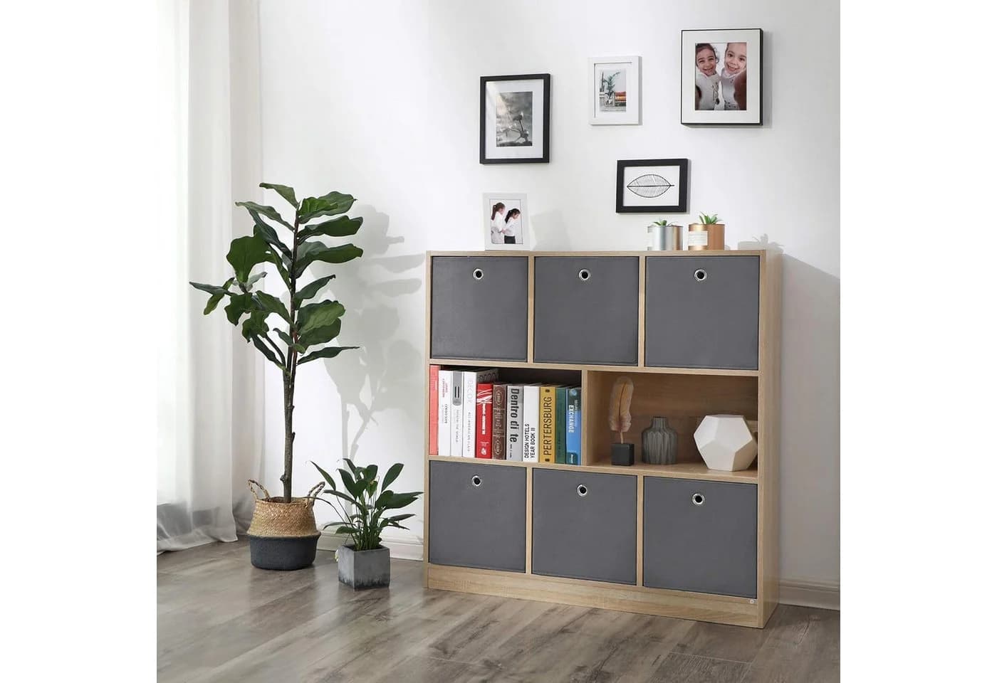 BlingBin Faltbox Aufbewahrungsbox 10er Set Grau mit Griff - Bild 5