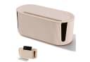 BlingBin Kabelbox Hellbeige Kunststoff mit Deckel Bild 2