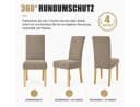 BlingBin Stuhlhusse Stretch Polyester Beige Bild 4