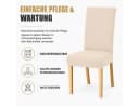 BlingBin Stuhlhusse 4er Set Beige Stretch Stuhlbezug Bild 1