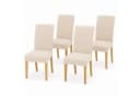 BlingBin Stuhlhusse 4er Set Beige Stretch Stuhlbezug Bild 2