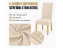 BlingBin Stuhlhusse 4er Set Beige Stretch Stuhlbezug Bild 3