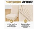 BlingBin Stuhlhusse 4er Set Beige Stretch Stuhlbezug Bild 4