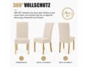 BlingBin Stuhlhusse 4er Set Beige Stretch Stuhlbezug Bild 5