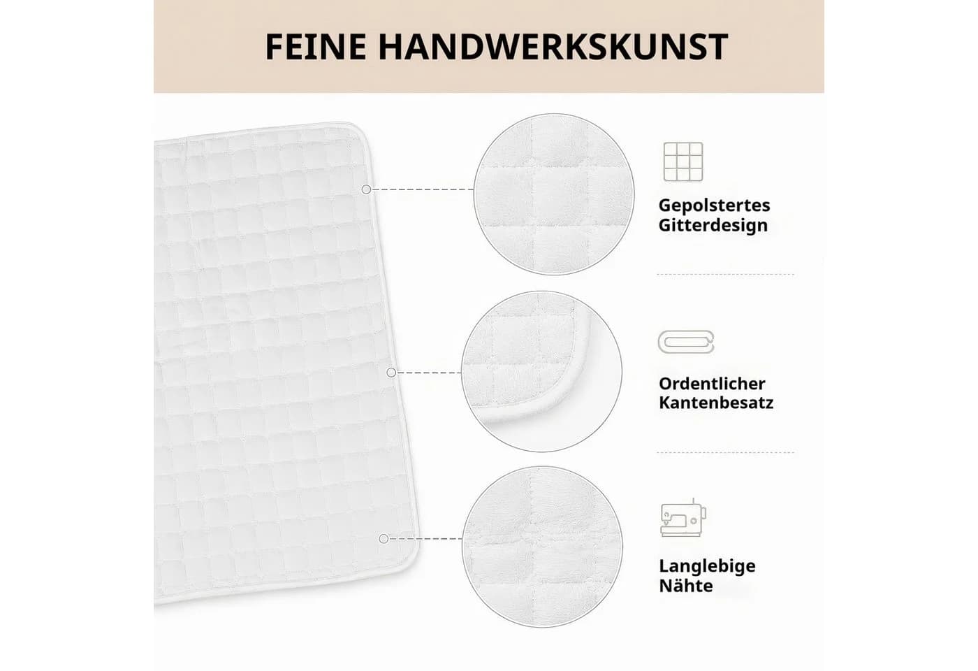 BlingBin Sofabezug Flanell Rutschfest Weiß - Bild 3