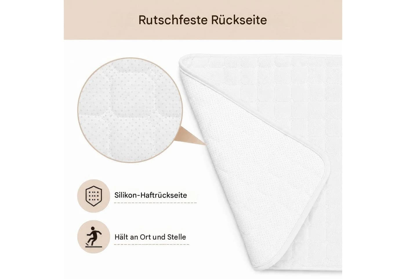 BlingBin Sofabezug Flanell Rutschfest Weiß - Bild 5