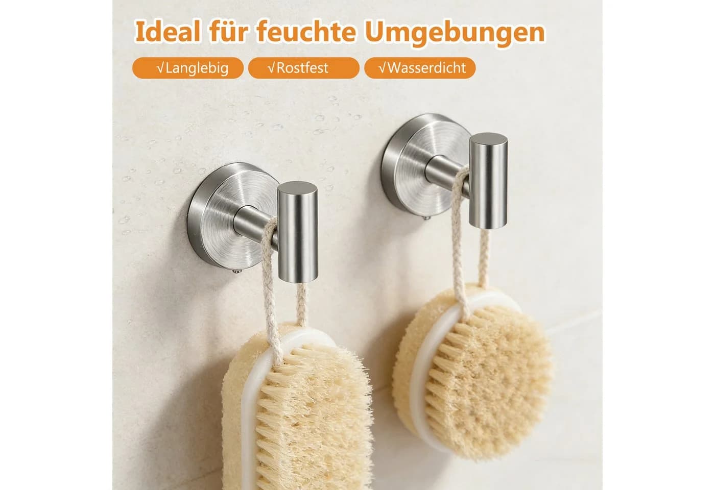 BlingBin Badaccessoire-Set 4-tlg. Edelstahl Silber Wandmontage
