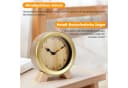 BlingBin Analoger Tischwecker Gold Schwarz Leise Holz Metall Bild 3