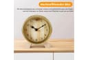 BlingBin Analoger Tischwecker Gold Schwarz Leise Holz Metall Bild 4