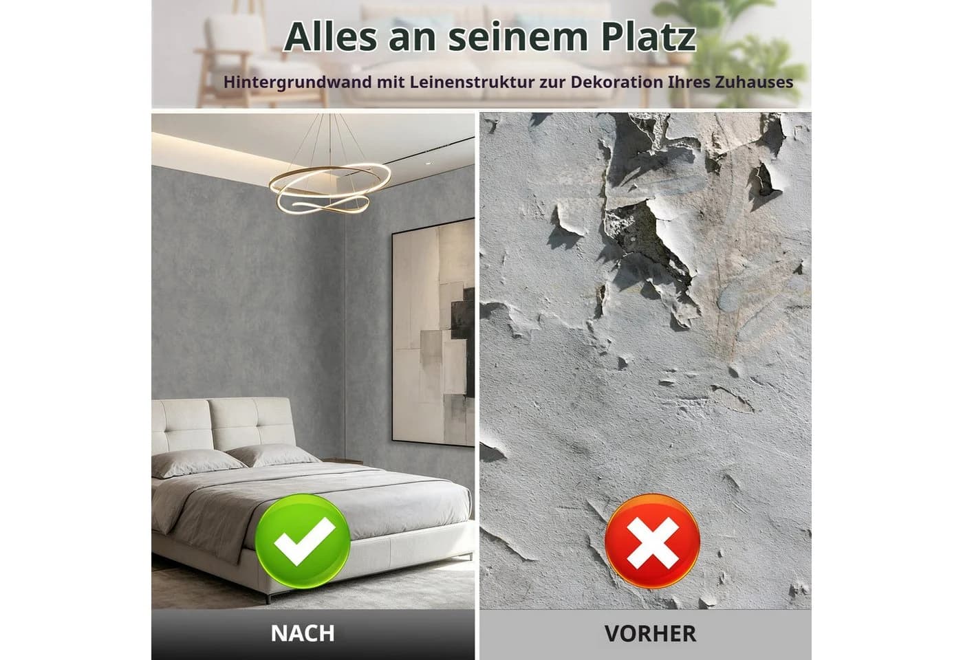 BlingBin Möbelfolie Selbstklebend Grau Betonoptik - Bild 5
