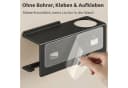 BlingBin Toilettenpapierhalter Schwarz Selbstklebend Edelstahl Bild 3