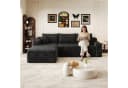BlingBin Wolken Sofa L-Form Schwarz Cordstoff vormontiert Bild 2