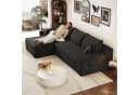 BlingBin Wolken Sofa L-Form Schwarz Cordstoff vormontiert Bild 3