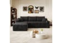BlingBin Wolken Sofa L-Form Schwarz Cordstoff vormontiert Bild 4