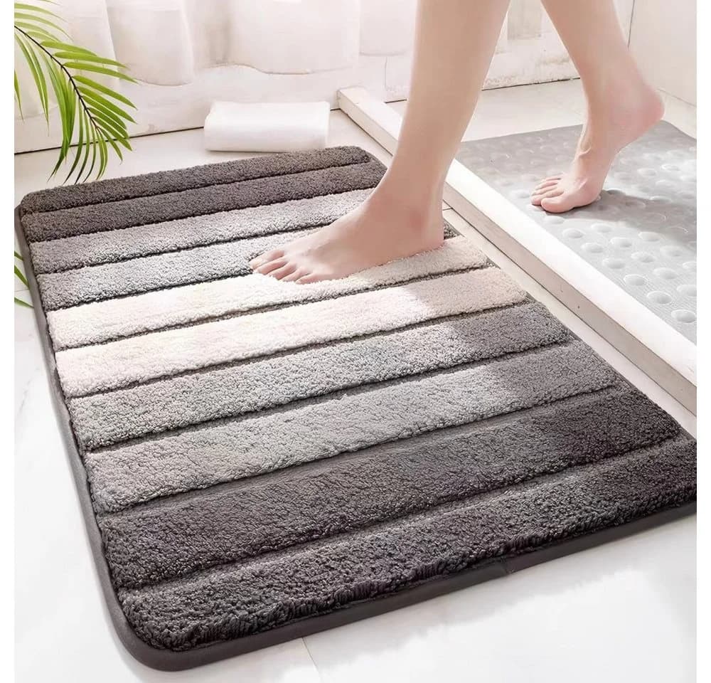 BlingBin Badematte Blau/Grau Rutschfest 50x80cm - Bild 2