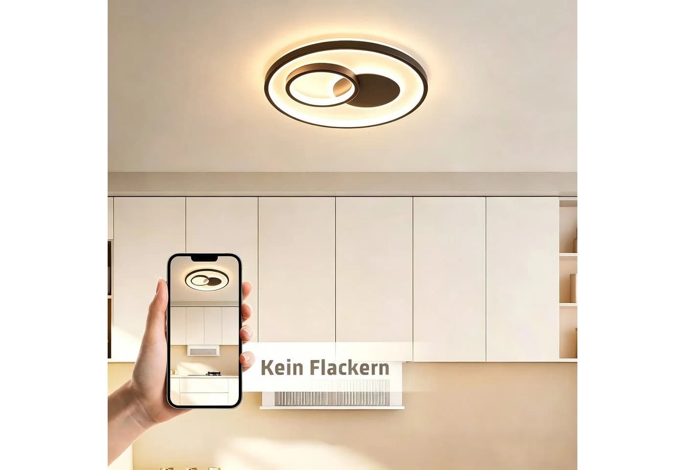 BlingBin LED Deckenleuchte 30W Schwarz mit Memory Funktion - Bild 4
