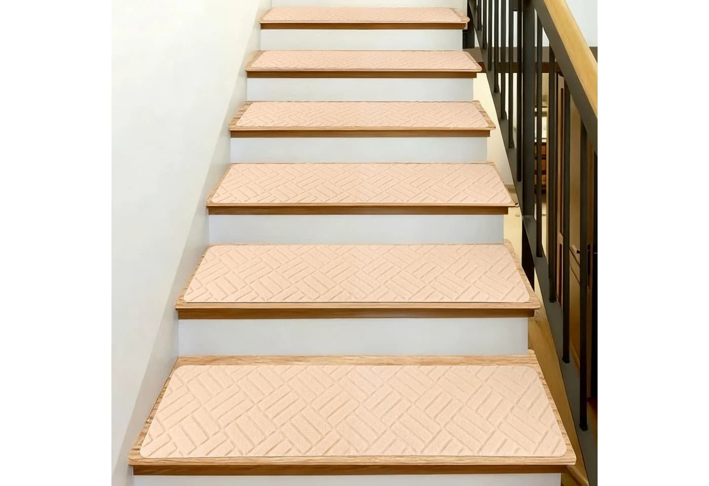 BlingBin Stufenmatte 15Stk Selbstklebend Antirutsch Beige - Bild 2