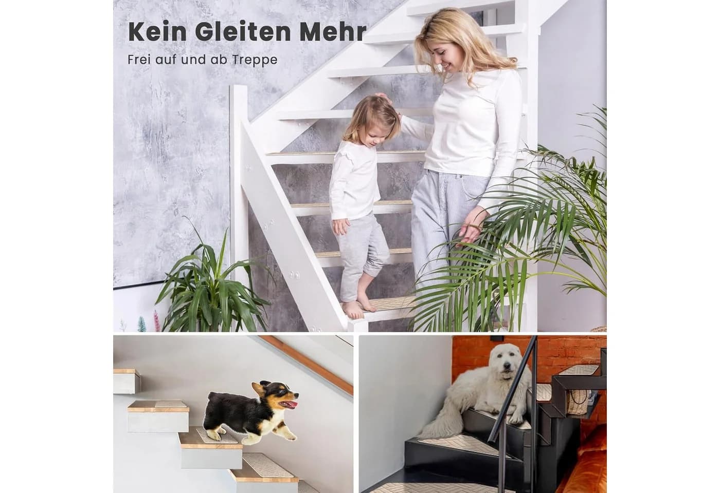 BlingBin Stufenmatte 15Stk Selbstklebend Antirutsch Beige - Bild 5