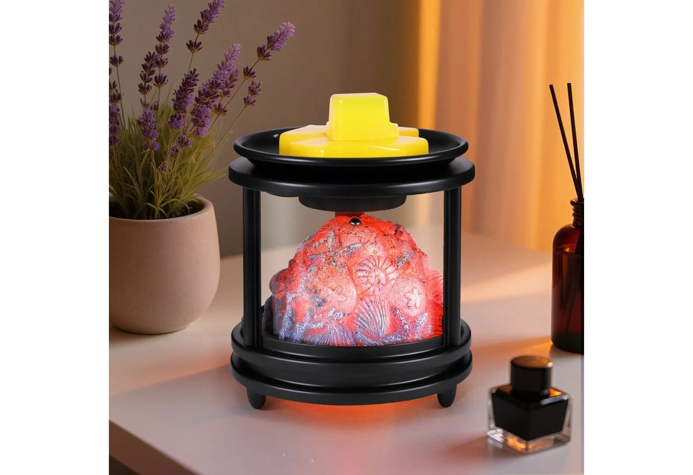 BlingBin Duftlampe 3-in-1 Elektrischer Wachsschmelzer mit RGB-Flammeneffekt - Bild 2