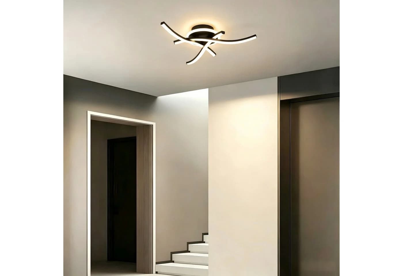 BlingBin LED Deckenleuchte 21W Schwarz/Weiß mit Memory-Funktion