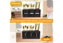 BlingBin Besteckhalter 3-fach Schwarz Massivholz Bild 4