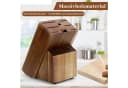 BlingBin Messerblock Braun 14 Fächer Holz Bild 1