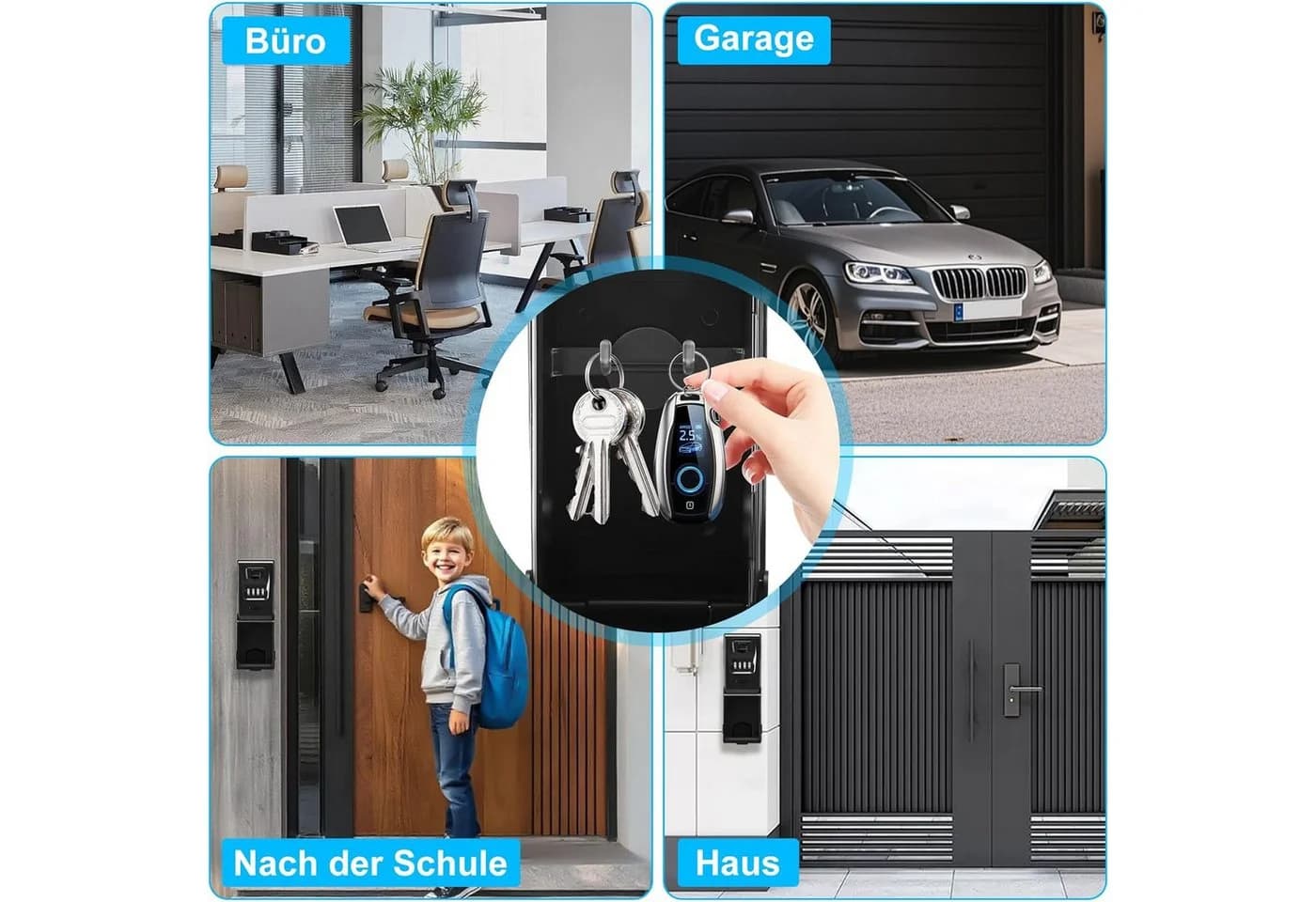 BlingBin Schlüsseltresor mit Zahlencode Schwarz Grau - Bild 5