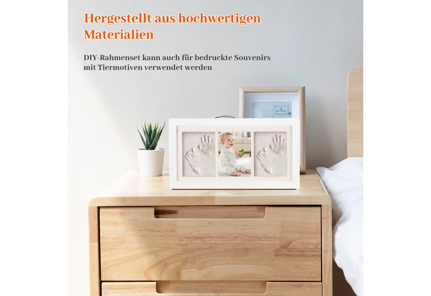 BlingBin Baby Handabdruck Fußabdruck Set Komplettset Gipsabdruck Kit - Bild 4