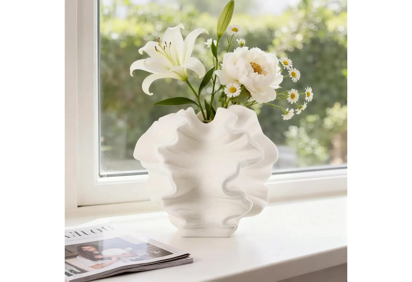 BlingBin Keramikvase Beige Modern - Bild 2