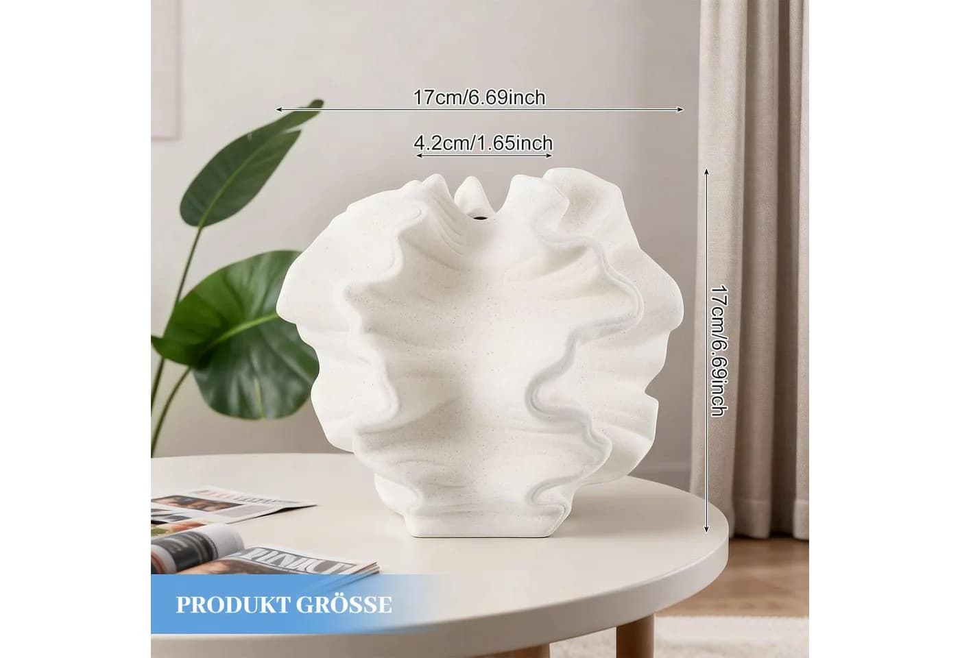 BlingBin Keramikvase Beige Modern - Bild 5