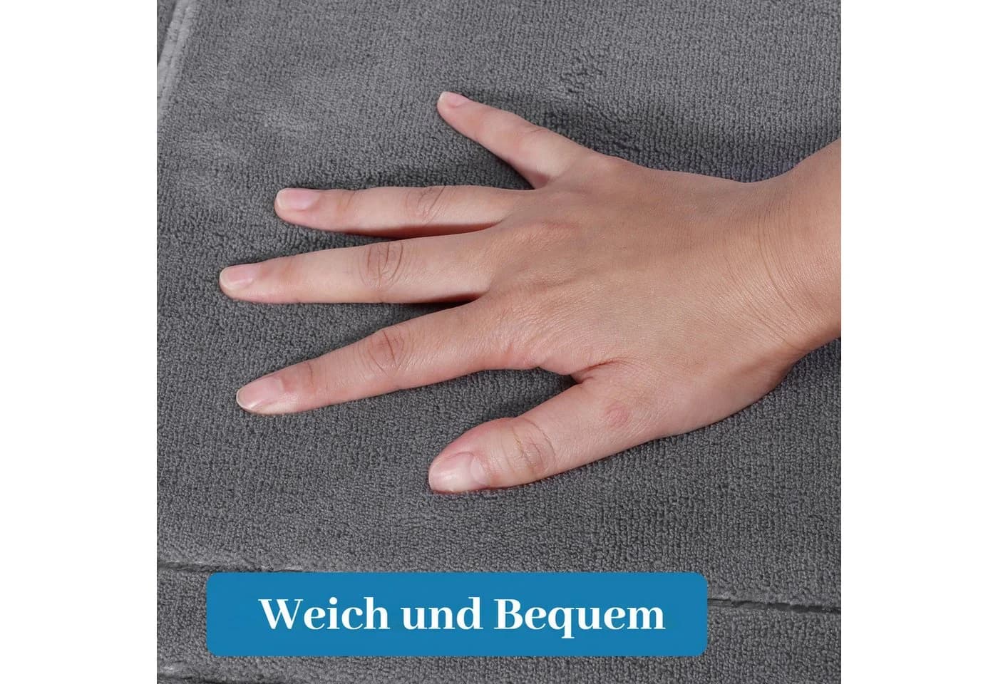 BlingBin Badematte Set 3-teilig Memory-Schaum Rutschfest - Bild 3