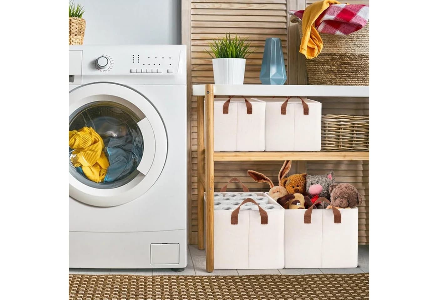 BlingBin Aufbewahrungskorb 6er Set Beige 26L - Bild 5