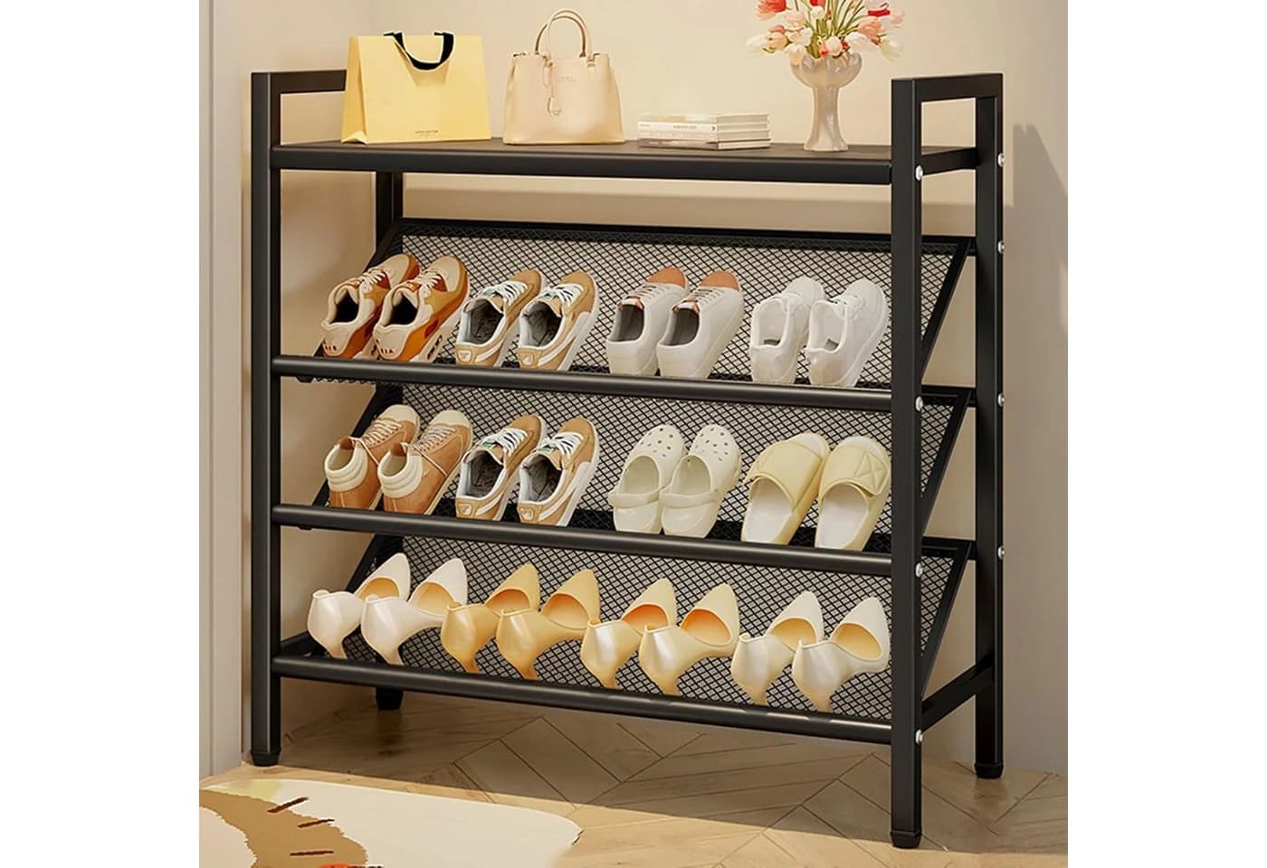 BlingBin Schuhregal Metall 4 Ebenen 50x20x90 cm - Bild 2