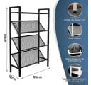 BlingBin Schuhregal Metall 4 Ebenen 50x20x90 cm Bild 3