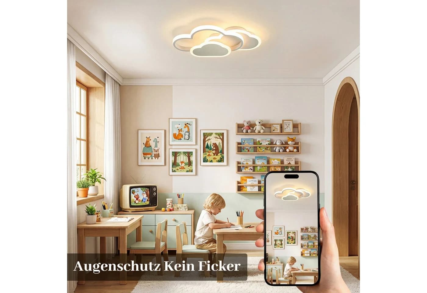 BlingBin LED Deckenleuchte 21W Wolke Deckenlampe Kinder Lampe - Bild 5