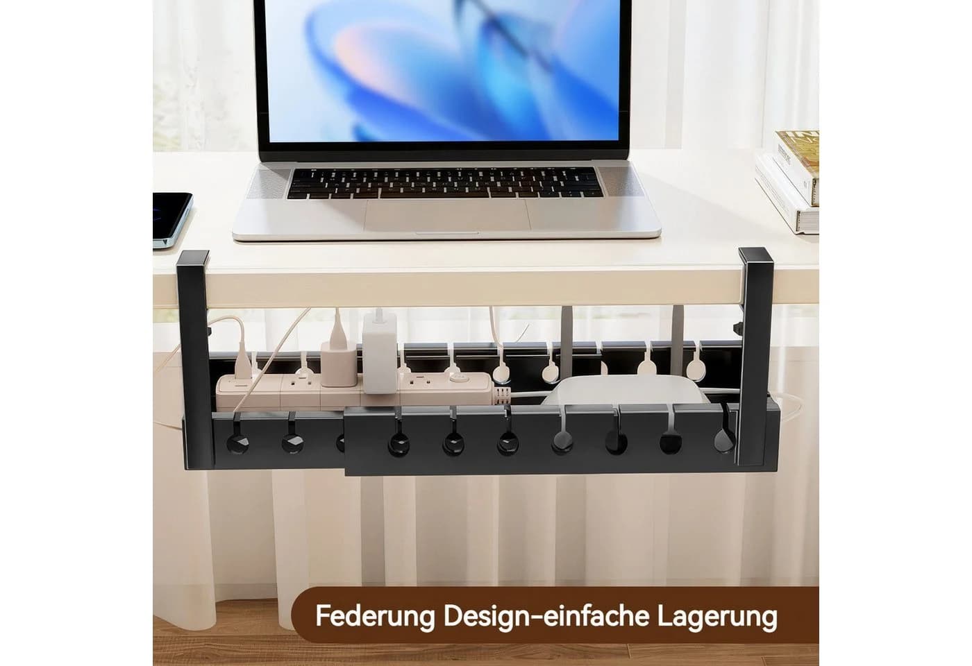 BlingBin Kabelkanal Schwarz Verstellbar
