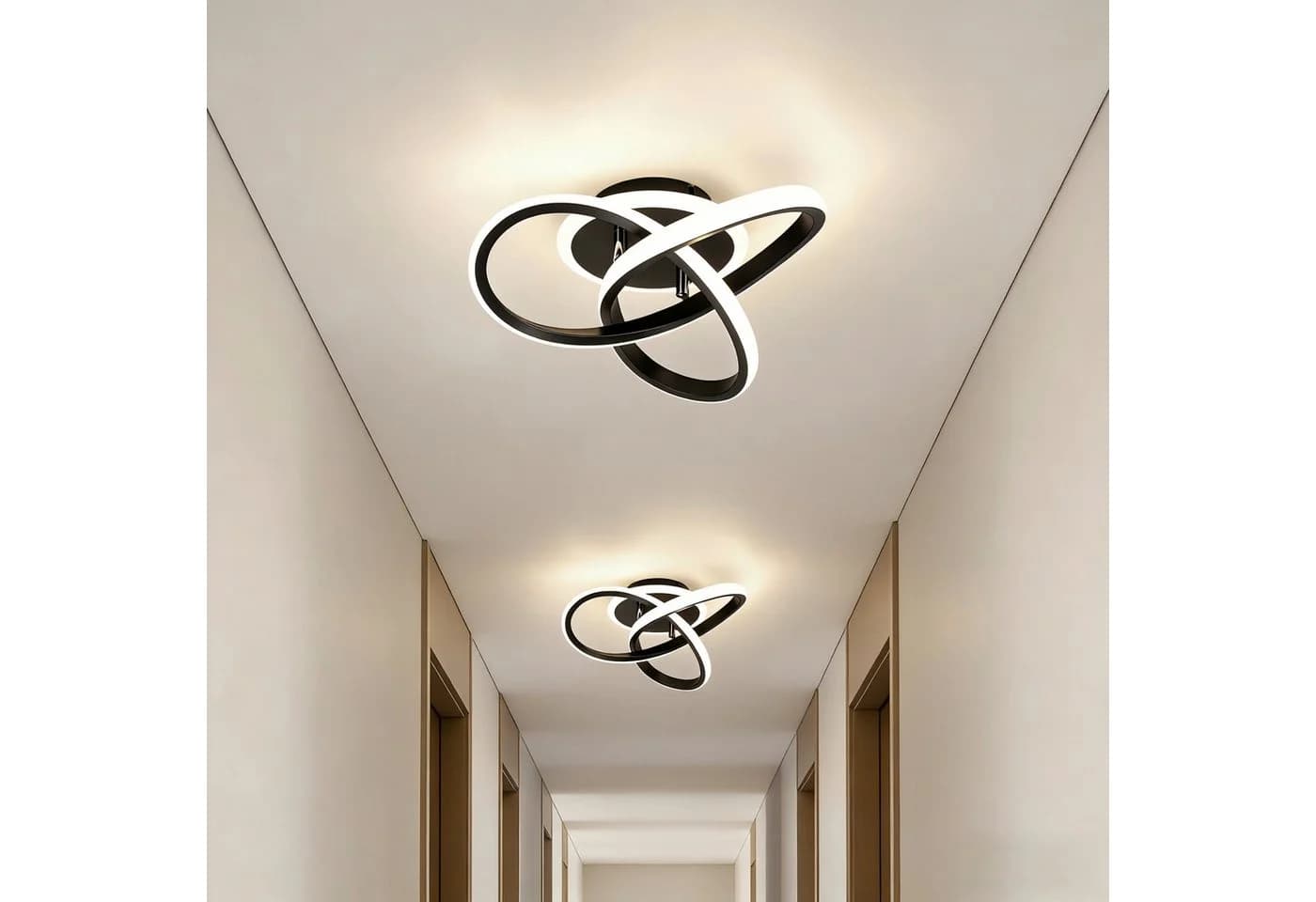BlingBin LED Deckenleuchte 21W Schwarz Dimmbar Blumen Design - Bild 2