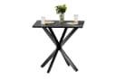 BlingBin Esstisch Quadratisch 80x75 cm Schwarz/Braun Bild 2